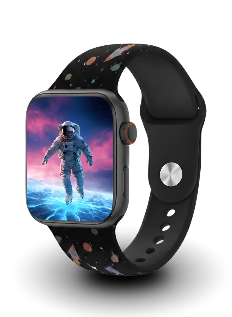 ويزمي ساعة Wisme X66 mini الذكية للأطفال مع تطبيق FreeFit - شاشة AMOLED، تتبع GPS، مراقبة صحية، أوضاع رياضية متعددة، عمر بطارية طويل، 3 أحزمة سيليكون قابلة للتعديل، تصميم ملون وأسود للأولاد - Image 1